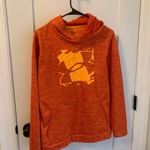 Youth Under Armour Vibrant Orange ColdGear Hoodie Size XL